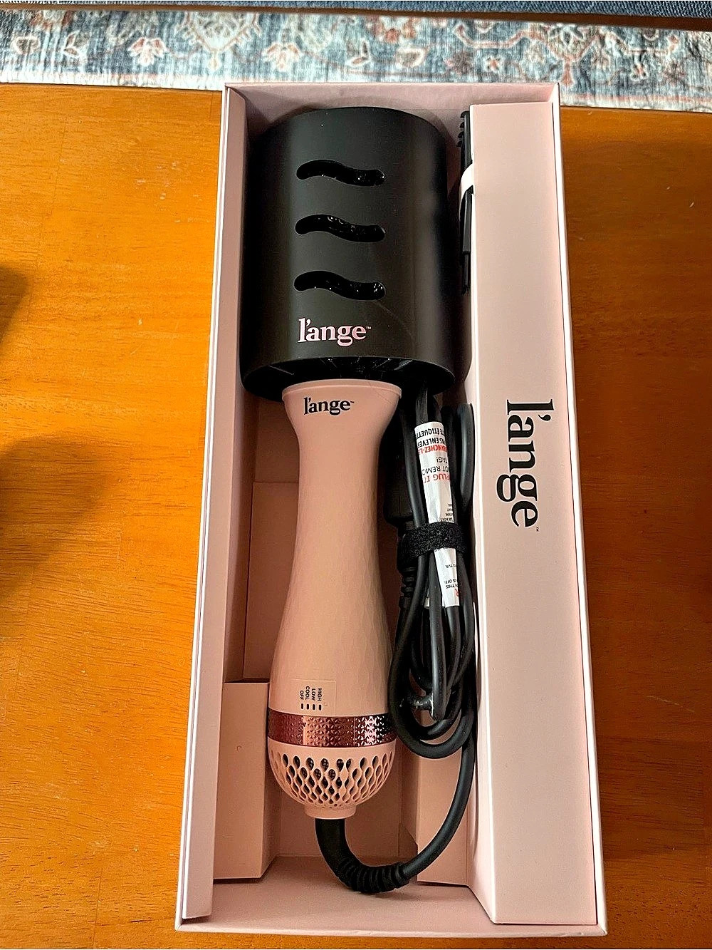 lange Volume Shine Volumizing Blowout Brush in Pink NWT